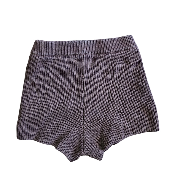 Reformation High Waist Knit Shorts Chocolate Brown - Picture 2 of 3